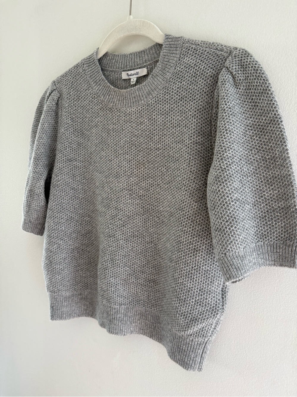 Madewell Puff Sleeve Textured Sweater NWT - Picture 7 of 11